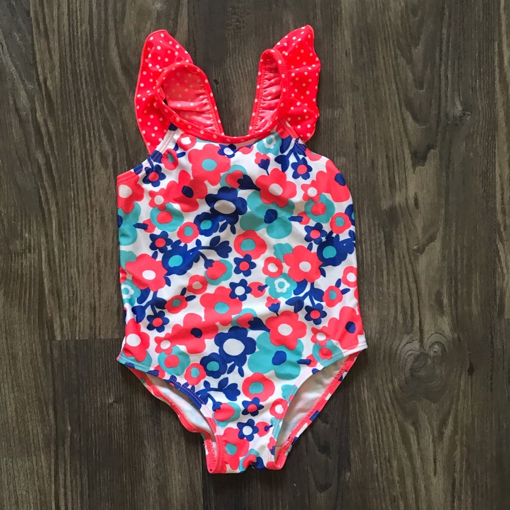Floral Ruffled One-Piece Bathing Suit